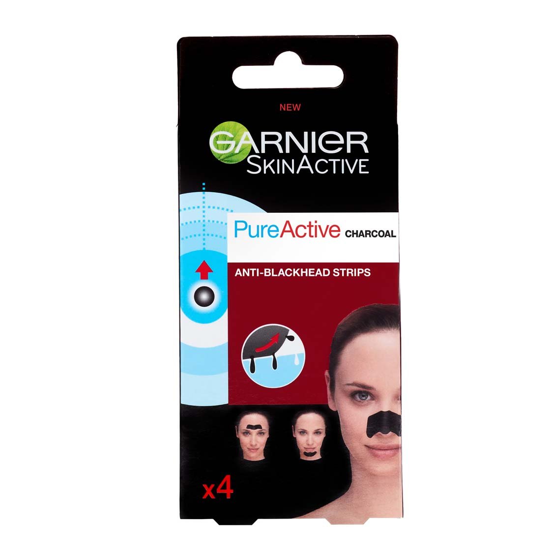3600542154666 Garnier Pure Active Charcoal Blackhead Strips 1 pcs
