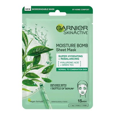 Moisture Bobmb Sheet Maske Grønn Te