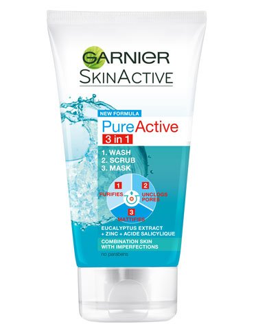 Pure Active 3-in-1 Rens - Skrubb - Maske